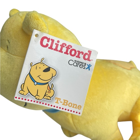 Kohls Care T-Bone 10" Clifford The Big Red Dog Yellow Stuffed Plush NWT - Picture 2 of 6